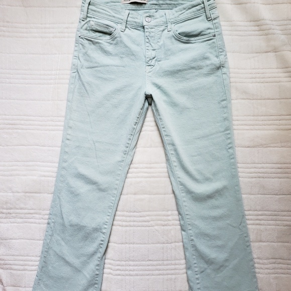 Anthro Pilcro Script Mint Cropped Flare - Picture 8 of 8